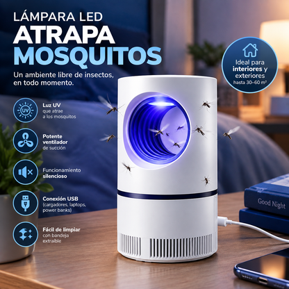 Lampara LED Atrapa Mosquitos