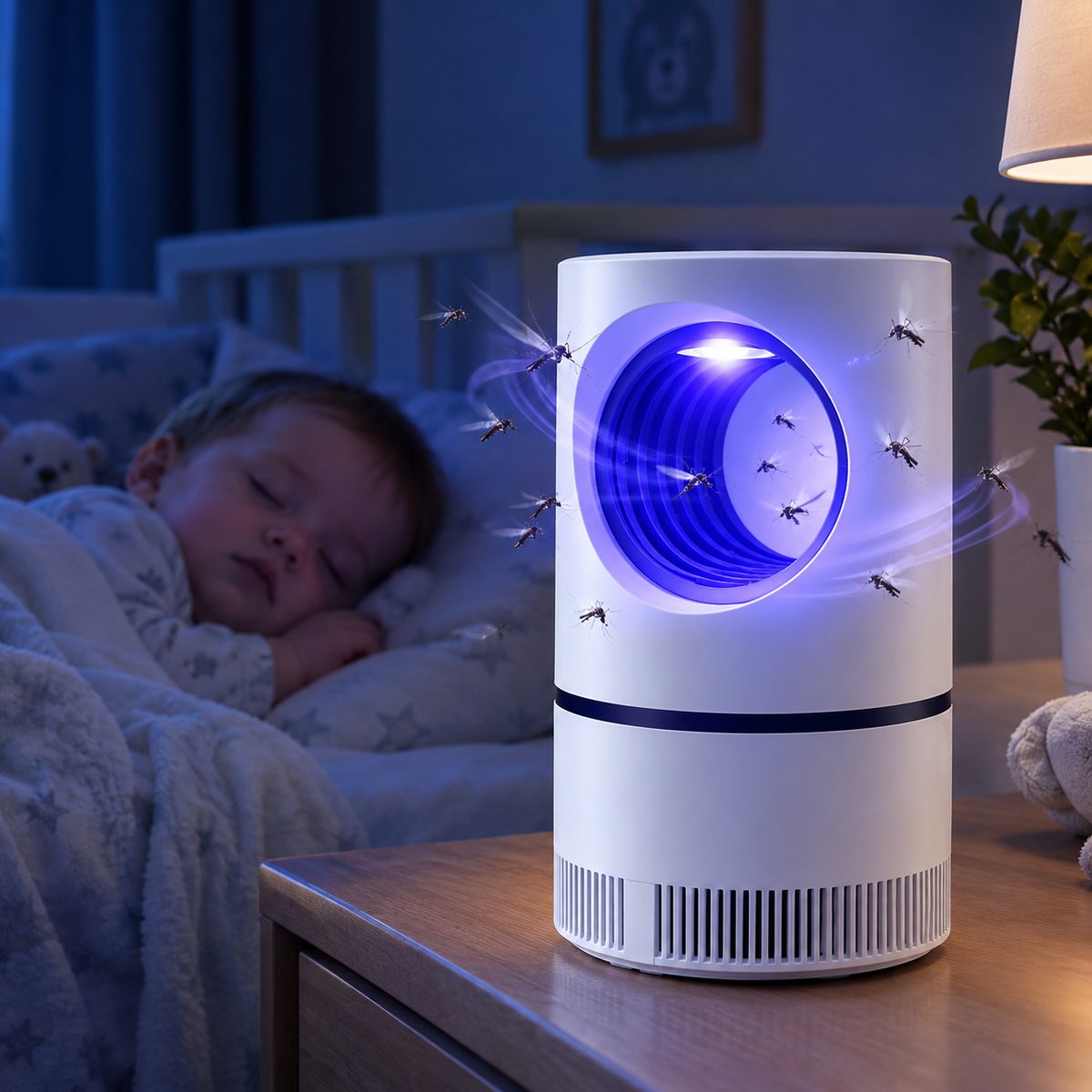 Lampara LED Atrapa Mosquitos