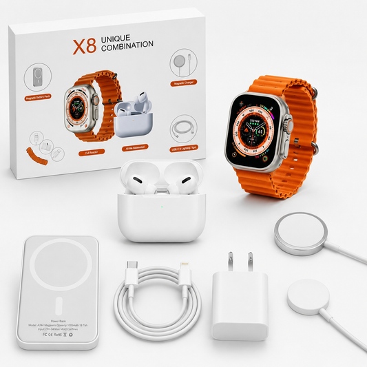 🚀 ¡TODO LO QUE NECESITAS PARA MANTENERTE CONECTADO, EN UN SOLO PACK! ⌚⚡🎧